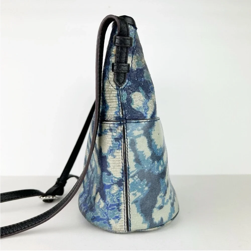Aimee Kestenberg Leather Multi Blue Crossbody Bag Purse